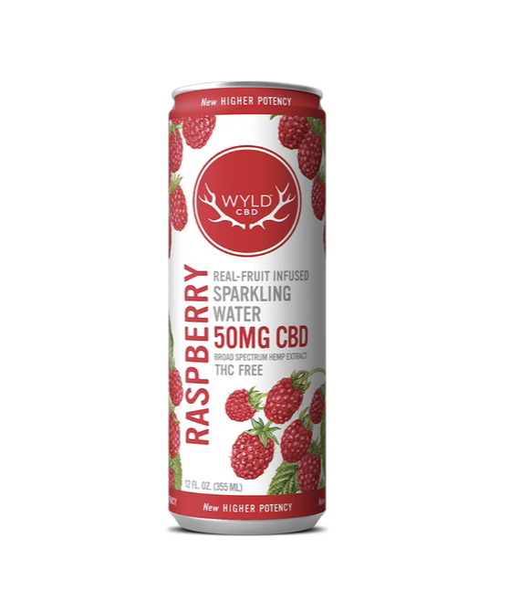 Wyld CBD 50MG Sparkling Water12oz / Raspberry